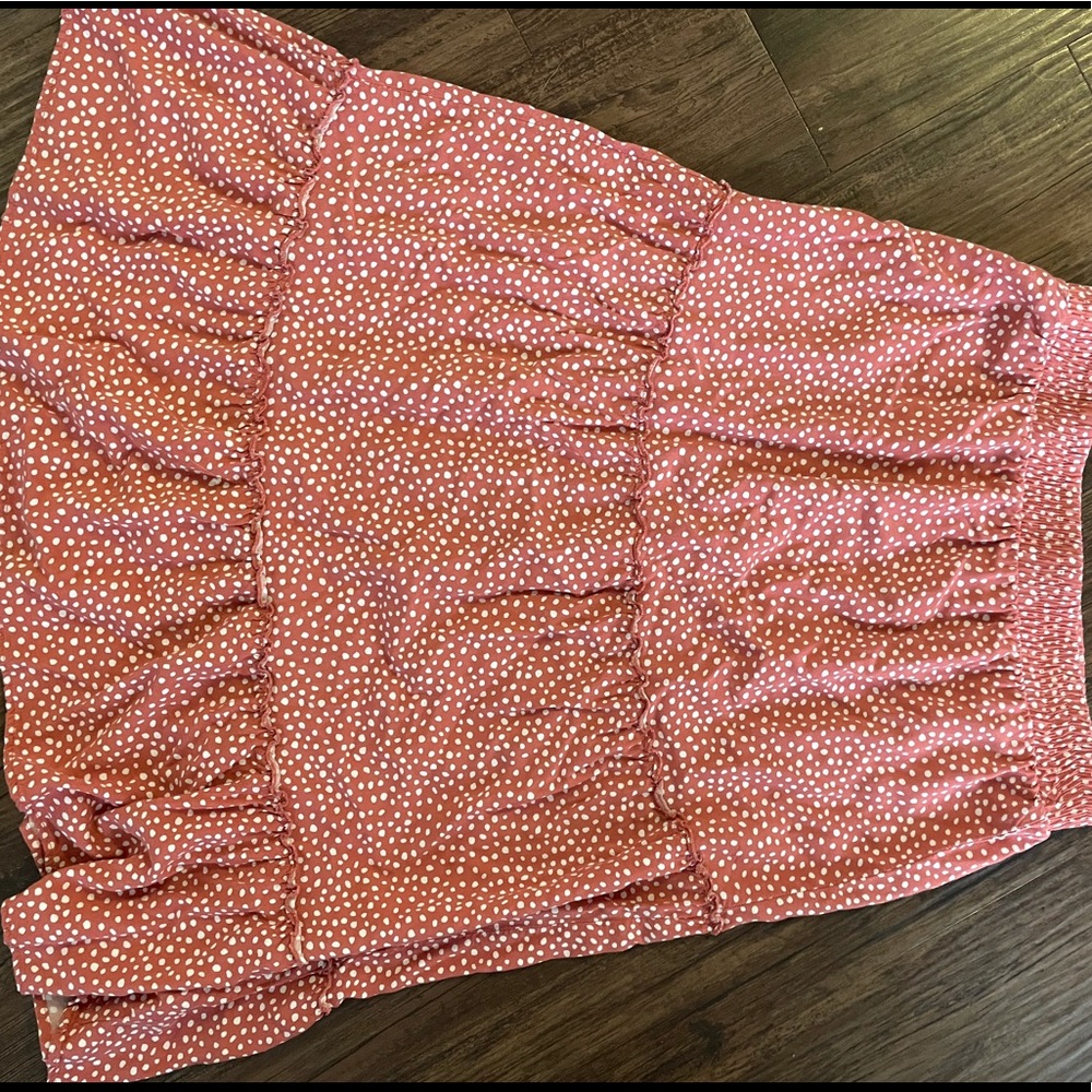 Pink midi skirt